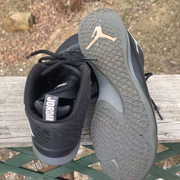 Nike Jordan Super Fly 5 Black Sneakers Sz 6Y - Picture 5 of 8